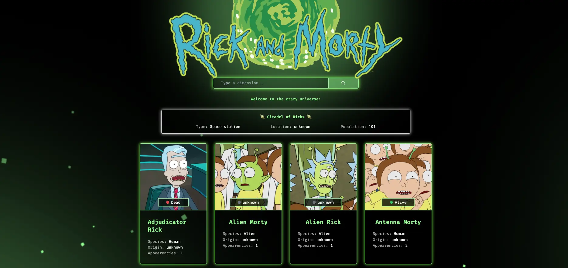 project card